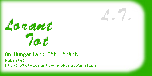 lorant tot business card